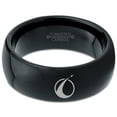 thumbnail image 2 of Tungsten Take Off Space Ship Rocketship Band Ring 8mm Men Women Comfort Fit Black Dome Polished, 2 of 4