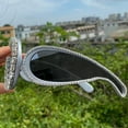 thumbnail image 3 of Oversized bling Rhinestones Sunglasses Women 2024 Luxury Y2K One-Piece Sun Glasses for Lady Punk Eyewear UV400, 3 of 9