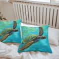 thumbnail image 5 of Abstract Turtle Outdoor Pillow Covers Pack of 2 Watercolor Teal Decoration Waterproof Throw Pillow Covers Decorative Cushion Cases for Patio Garden Tent Balcony Couch 16x16 inch, 5 of 8