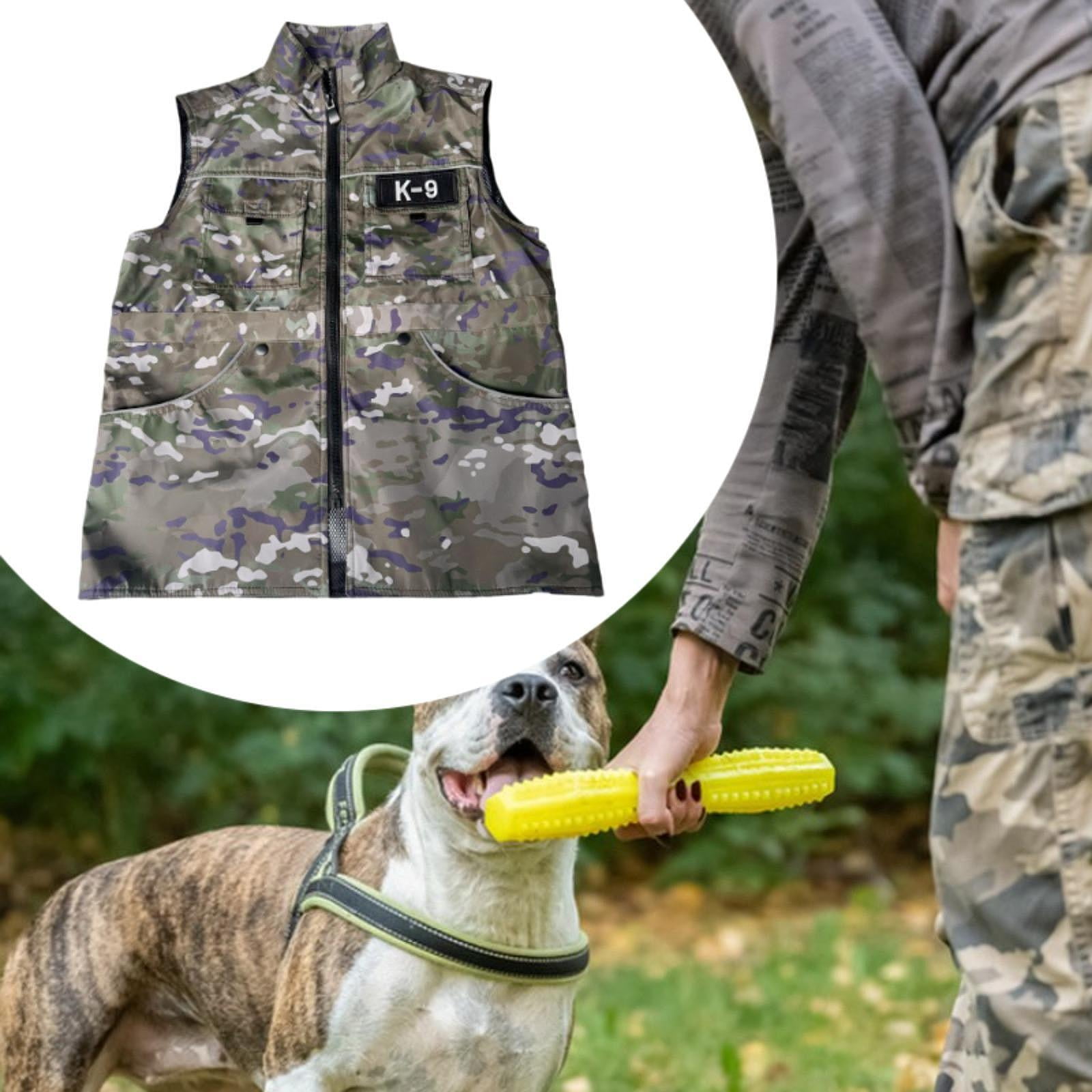 balikha Dog Handler Training Vest Obedience Vest Dog Clothes Sleeveless Pet Owner Jacket Dog Cloth M
