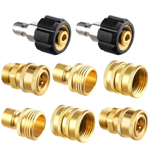 Juego de adaptadores para hidrolavadora Twinkle Star de latón, 5000 PSI