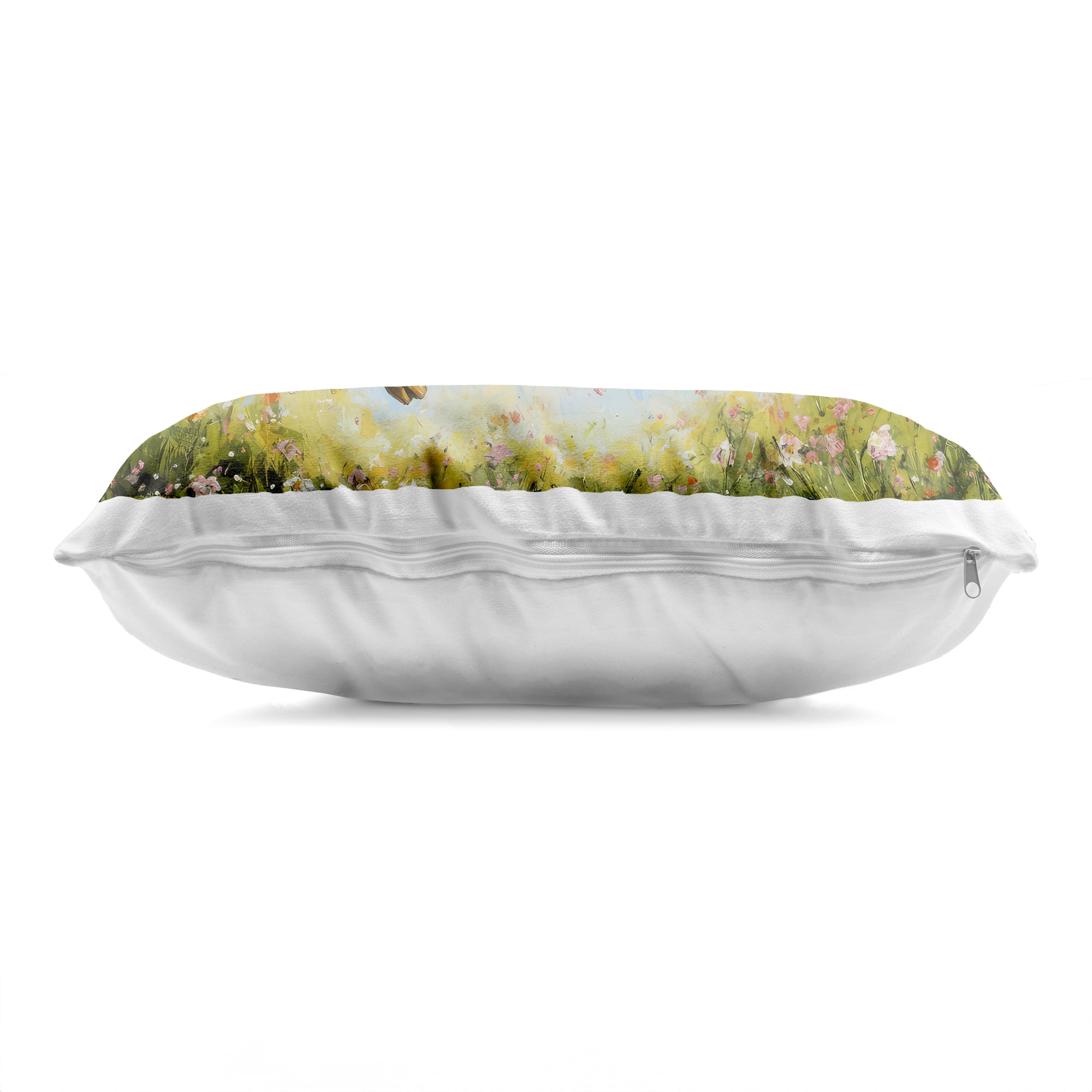 Stupell Industries Flying Pigs & Flowers Decorative Printed Throw Pillow, design by The Wands Want, 14 x 7 x 20