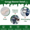 thumbnail image 6 of Fsddascl 6 x 13 Ft Christmas Garage Door Cover, Blue Poinsettia Christmas Large Garage Door Banner, Xmas Botanical Balls Snowflake Hanging Garage Mural Background for Indoor Outdoor Party Supplies, 6 of 9