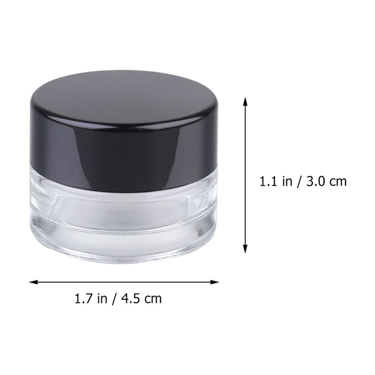 ROMANSENTIAL Small Sample Jars Glass Transparent 20Pcs