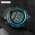 thumbnail image 4 of SKMEI Solar Powered Digital Men Women Sprots Watch Big Dial 5ATM Water-resistant Multi-function Unisex Wristwatch with Chronograph Alarm Backlight, 4 of 9