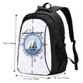 thumbnail image 5 of Balery Not All Who Wander Are Lost2 Print USB Charging Backpack for Men and Women - Water-Resistant, Anti-Theft Laptop Backpack with USB Port for Travel, Work, School, and College, 5 of 7