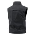 thumbnail image 4 of YLSDY Men's Multi-Pocket Utility Vest, Lightweight Outdoor Fishing Hiking Vest with Zipper Closure and Stand Collar Black M, 4 of 4