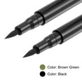 thumbnail image 4 of Unique Bargains 2pcs Fabric Markers Permanent Dye Paint Textile Marker Pens Fine Tip 2 Colors Black, Brown Green, 4 of 7