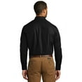 thumbnail image 2 of Port Authority Adult Male Men Plain Long Sleeves Shirt Deep Black Large Tall, 2 of 6