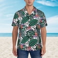 thumbnail image 4 of Goofa Tropical Leaves Hawaiian Shirt for Men, Unisex Summer Beach Casual Short Sleeve Button Down Shirts,Aloha Tropical Floral print shirt-, 4 of 9