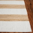 thumbnail image 4 of SAFAVIEH Natural Fiber Beckett Striped Area Rug, Natural/Ivory, 6' x 6' Square, 4 of 11