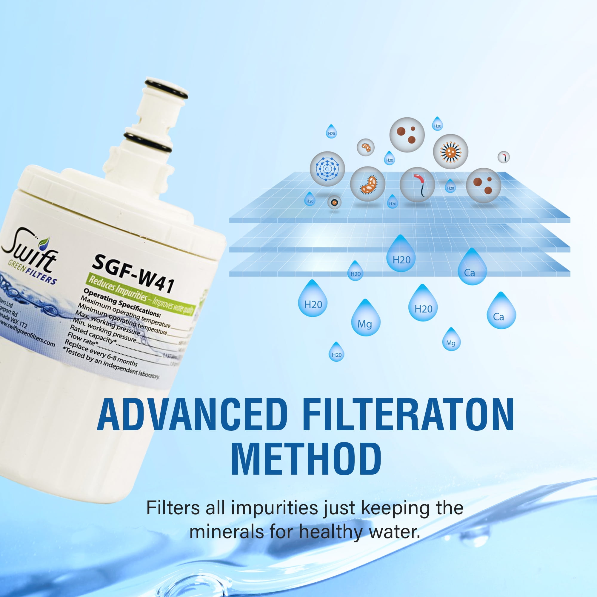 Swift Green Filters SGF-W41 Replacement Water Filter for EDR8D1 ,FILTER 8,46-9002,(1 Pack)
