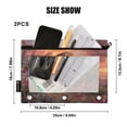 thumbnail image 3 of 2 Pack Flip Folders with Clear PVC Window Binder Pouches 3-Ring Binder Organizer for Office & Home Majestic Powerful Lion, 3 of 6