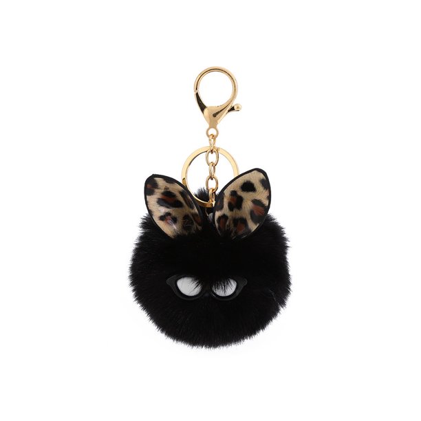 Sonducket Bola llavero lindo pequeño llavero multiusos colgante hebilla bolsa decoraciones colección cumpleaños regalos de navidad Accesorios de disfraces Negro Sonducket AP014346-04