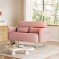 thumbnail image 5 of Yaheetech 46'' W Modern 2 Seater Sofa Couch with Solid Wood Legs, Pink, 5 of 7