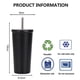 thumbnail image 2 of Taza de café de oficina con frasco de vacío de doble capa al vacío con taza de paja de acero inoxidable de 500ml, 2 of 5