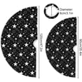 thumbnail image 3 of Coolnut 35.4" White Stars Christmas Tree Skirt, Soft Christmas Tree Mat Merry Xmas Tree Skirt Ornaments for Indoor Outdoor Farmhouse Holiday Party Decoration, 3 of 6