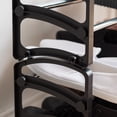 thumbnail image 4 of IRIS 2 Tier 10 Pair Slim Extendable and Stackable Metal Shoe Rack, 4 of 9