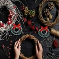 thumbnail image 2 of 12 Pack Mini Christmas Wreaths Artificial Christmas Wreath for Christmas Party Crafts and Decorations, 1.2 Inch, 2 of 5