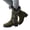 Green, variant on Women's Suede Warm Mid Calf Snow Boots Buckle Low Heel Non Slip Warm Fleece Lined Booties