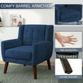 thumbnail image 4 of DREAMSIDEA Modern Button Tufted Accent Chair Set of 2 Upholstered Armchair Indoor,Velvet Living Room Chair for Bedroom,Royal Blue, 4 of 5
