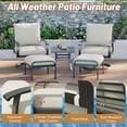 thumbnail image 5 of HOMREST Outdoor Swivel Rocker Patio Chairs with Ottomans and Coffee Table 5 PCS Bistro Set, 360 Degree Swivel Rocking Chair Patio Conversation Set with Thickened Cushion for Garden, Deck and Poolside, 5 of 9