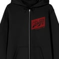 thumbnail image 3 of Schlitz Globe Art Long Sleeve Black Adult Zip-Up Hoodie-Large, 3 of 5