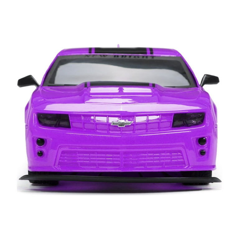 '10 CAMARO SS ミニカー 紫 New Bright (1:10) Chevy Camaro Battery Radio Control Purple