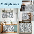 thumbnail image 6 of Boho Leaf Cabinet Curtains 28"W x 51"L,Dustproof Sink Skirt Curtain for Kitchen Bathroom,Teal Green Spring Farmhouse Pastoral Tribal Adhesive Desk Skirt Closet Curtains for Pantry Classroom Office, 6 of 8