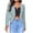 Light Blue, variant on Black and Friday Deals 2023 Lindreshi Womens Blazers on Clearance Women's Suit Open Front Cardigan Jacket Daily Commute Office Solid Zipper Suit Short Blazers