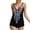 Black-01, variant on Lopeceal Tankini Swimsuits for Women Fashion Print Swim Tops & Boy Shorts Two Piece Casual Beach Vacation
