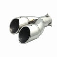 thumbnail image 1 of Universal Car Accessories Heart Shape Style Stainless Steel Exhaust Tips Muffler Tail Double-Pipe Tube Tips, 1 of 7