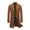 Coffee, variant on IROINNID Men's Trench coat Notch Lapel Long Sleeve Solid Color Casual Autumn And Winter Business Medium Long Woolen Coat Lapel Warm Coat