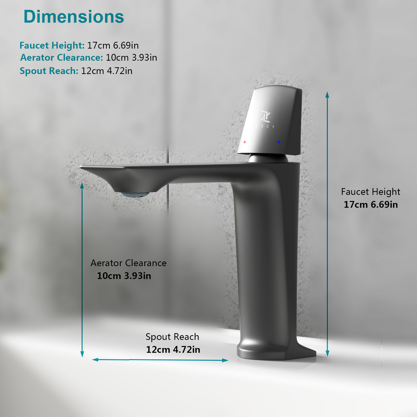 YZZY Bathroom Faucet Single Handle Sink 1 Hole Basin Faucet Black Brass Lavatory Sink Faucet