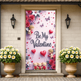 thumbnail image 6 of LUUFILx Valentine's Day Backdrop Romantic Be My Valentine Banner with Heart Balloons and Flowers for Party Photography Props Wedding Decors, 6 of 7