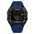 thumbnail image 3 of Digital Watches for Men Women Waterproof Unique Rectangle Watch Stopwatch Countdown Alarm Analog Silicone Strap Transparent Case, 3 of 9