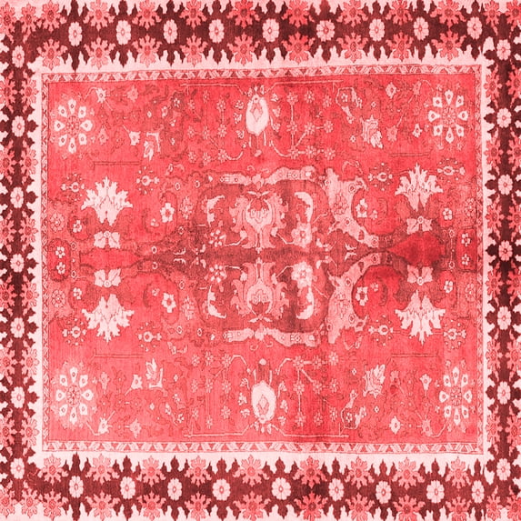 Ahgly Company Indoor Square Persian Red Traditional Area Rugs, 3' Square