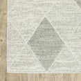 thumbnail image 4 of 8' X 11' Grey And Ivory Geometric Power Loom Stain Resistant Area Rug, 4 of 9