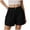 Black, variant on vigerkar Women's Summer Casual Linen Bermuda Shorts Baggy Comfy Lightweight Buttons Straight Leg Shorts with Pockets Grey, S