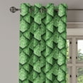 thumbnail image 3 of Ambesonne Scale Print Grommet Curtain, Leafy Fish Skin Motif, 50"x60", Fern Green, 3 of 5