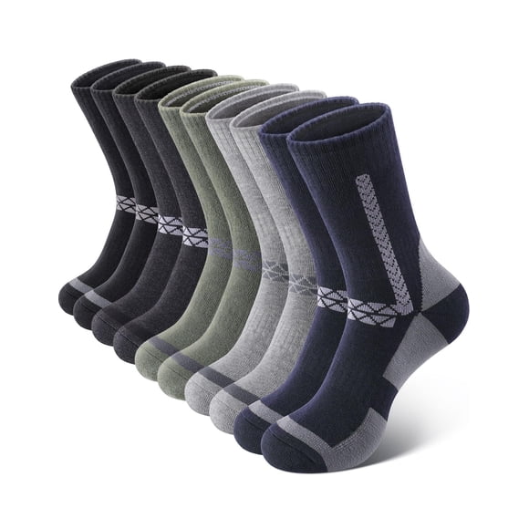 Calcetines de lana Simiya Merino para hombre, térmicos, cálidos, 5 pares, tallas 7-13