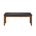 thumbnail image 2 of New Classic Furniture Gia 46" Solid Wood and Faux Leather Bench in Brown, 2 of 5