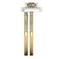 thumbnail image 3 of 1.58 ct Brilliant Round Cut Yellow Moissanite 14k Yellow/White Gold(multi tone) Halo Solitaire with Accents Engagement Bridal Wedding Ring Band Set size 6, 3 of 7