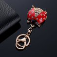 thumbnail image 3 of Lovely Rhinestone Ladybug Beetle Keychain Key Chain Holder Bag Charm Car Keyring Accessories Gifts, 3 of 4