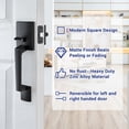 thumbnail image 4 of Ohuhu Front Door Handle Set, Heavy Duty Matte Black Entryway Door Handleset (Without Deadbolt), Modern Zinc Alloy Exterior Entry Door Lever, 4 of 8