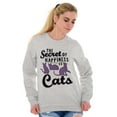 thumbnail image 4 of Crazy Cat Lady Secret of Happiness Women Plus Size Crewneck Sweatshirt Brisco Brands 5X, 4 of 5