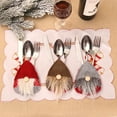 thumbnail image 1 of Agiferg Christmas Faceless Xmas Decor Santa Kitchen Tableware Holder Pocket Dinner Bag, 1 of 8