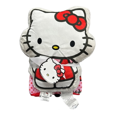 Hello Kitty Super Soft Shaped Pillow & Blanket Throw Set, 40" x 50"