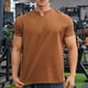 thumbnail image 1 of pstuiky camisetas de hombre, Blusas casuales de verano para hombre, de manga corta, color liso, con cuello en V, holgadas y elásticas, para fitness ropa de hombre xl, 1 of 5