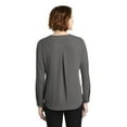 thumbnail image 2 of Port Authority Adult Female Women Plain Long Sleeves Blouse Sterling Grey Large, 2 of 4